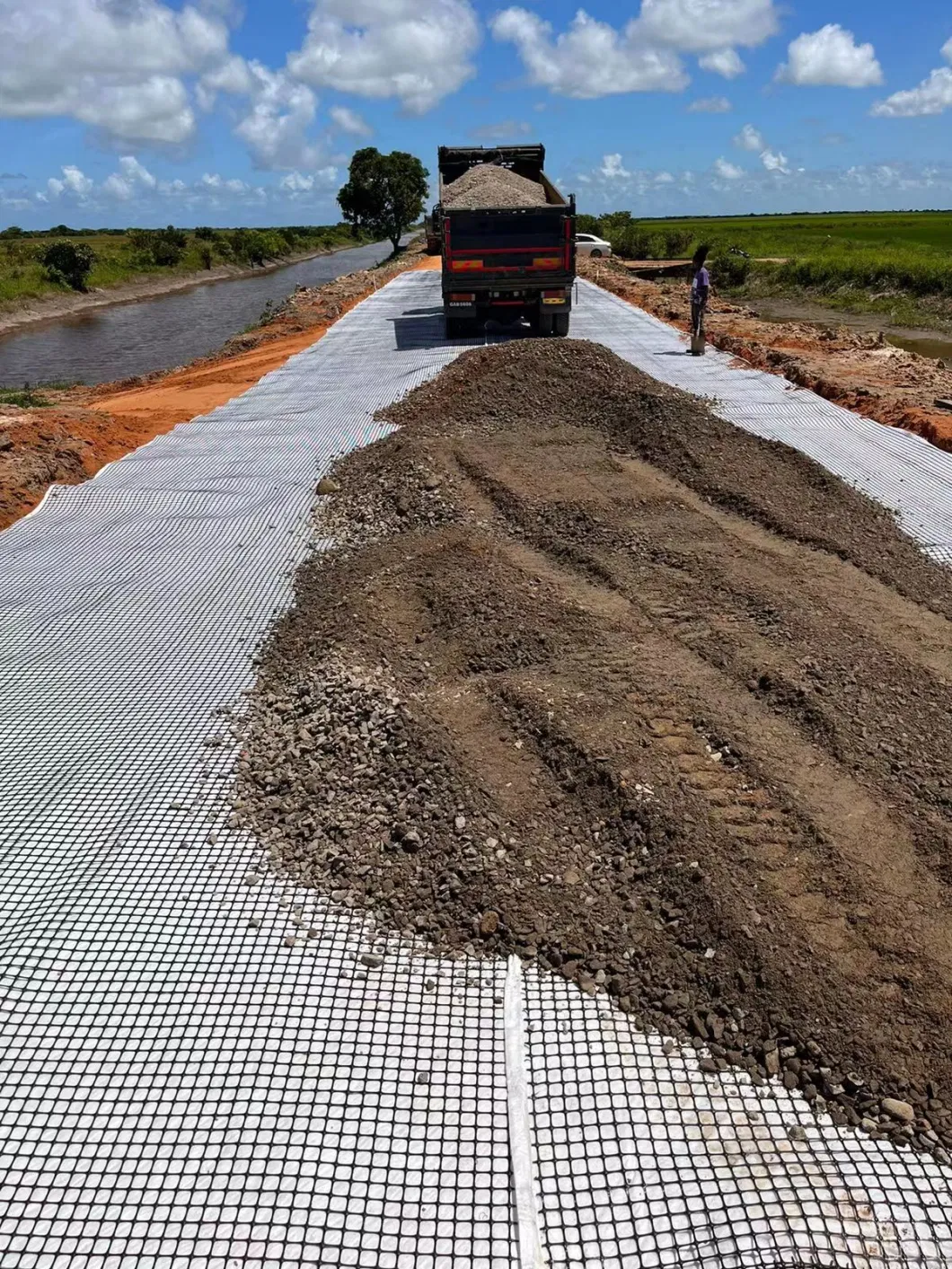 Composite PP Biaxial Geogrids with Pet Nonwoven Geotextile for Soil Stabilization