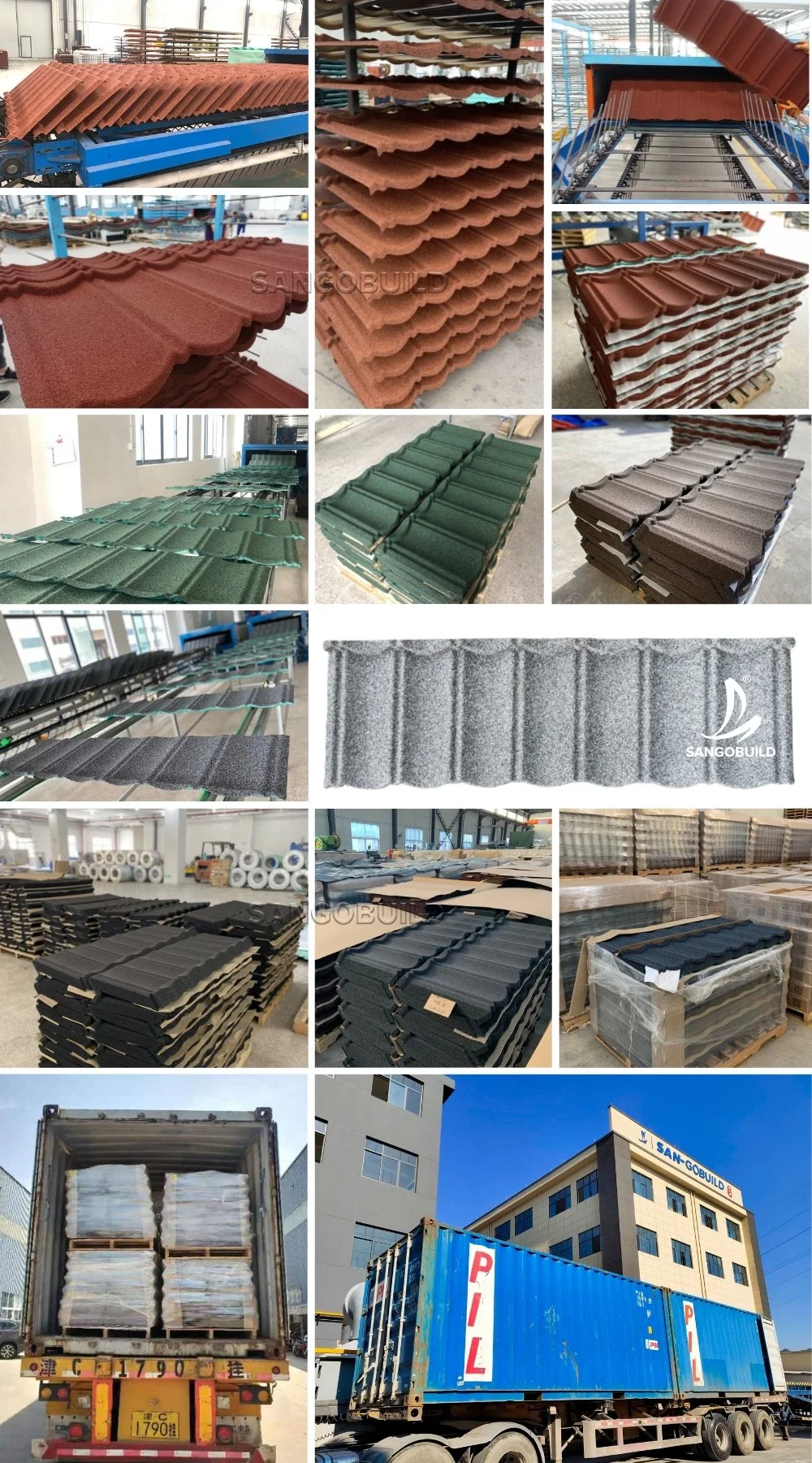 50 Years Crack Resist Steel Roofing Shingles Stone Coated Corrugated Roofing Tile