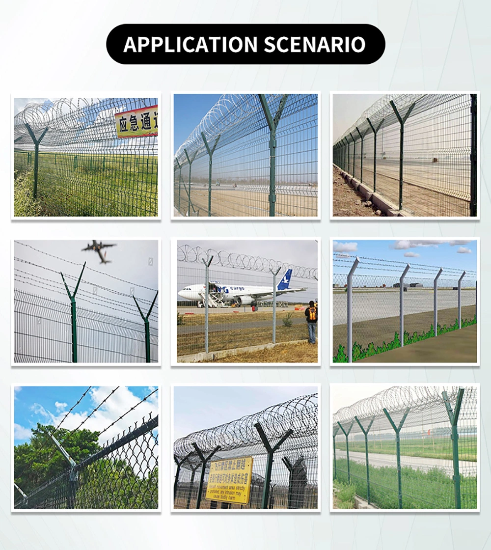 High Security Anti Climb Fence 358 Fence with Secure Wall for Industrial Commercial Residential Airport Boundary Railway Power Station