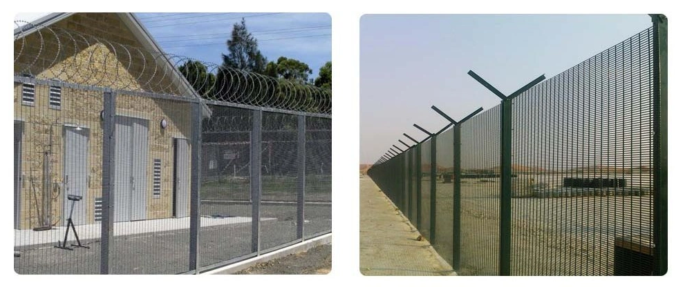 Galvanized 358 Safety Perimeter Clear View Welded Wire Mesh Metal Anti Climb Boundary Security Panel Fence for Border Airport Prison