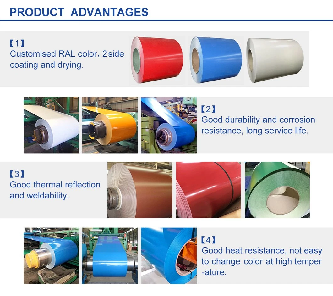 China Supplier PPGI Dx51d Prepainted Galvanized Steel Coil Color Coated Coil Price