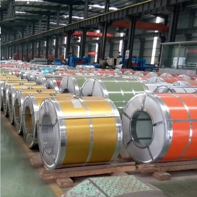 Ral 5016 Color Coated Coils Pre Painted Sheet Coil Manufacturer Ral9002 9006 PPGI Coils Galvanized Steel Roofing Sheet Az150 Color Coated Steel Coil