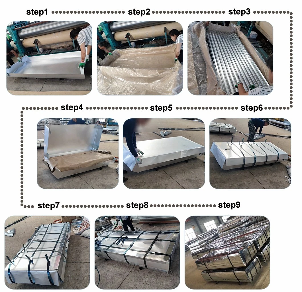 Ral 5020 Zinc Dx54D Factory SGCC/Sgch/Dx51d+Z 0.28mm 0.22mm 0.23mm 0.25mm Color Coated Galvanized/Aluminum Corrugated Steel Roofing Sheet