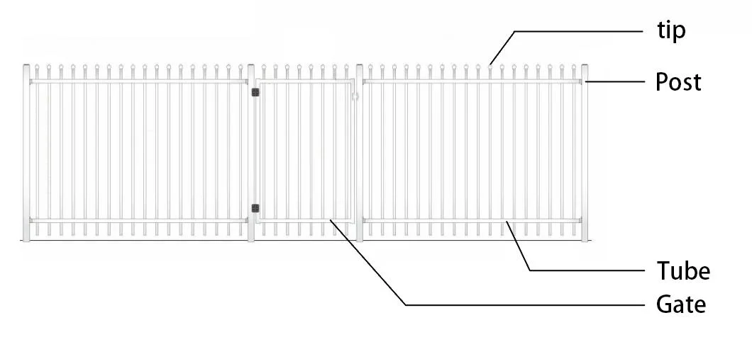 Outdoor Metal Aluminum Garden Balcony Security Safety Railing Handrail Baluster Swimming Pool /Garden/Field/Farm Fence