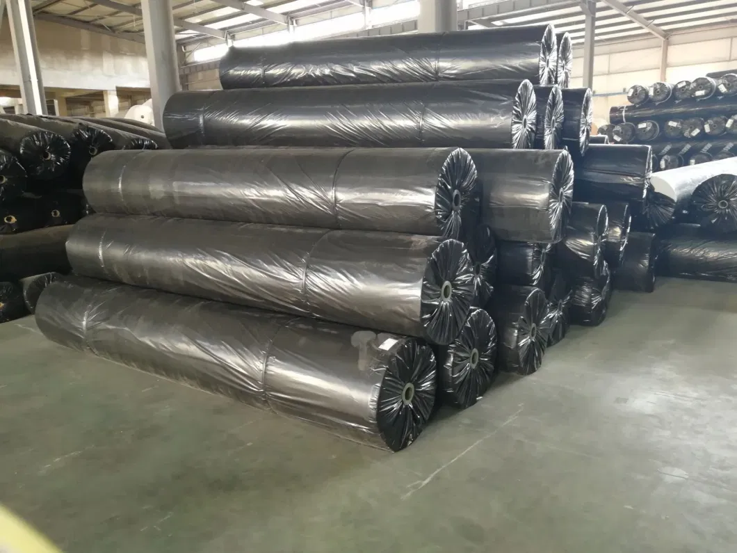 Black/White Geo Textile Roll Customized Size 100GSM PP Pet Nonwoven Geotextile