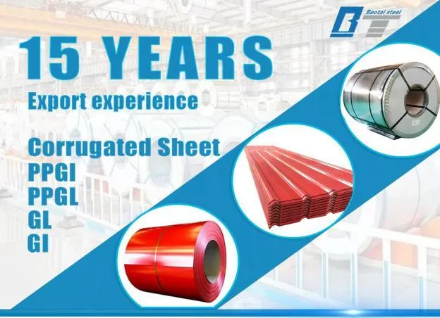 ASTM A653 Top Coating 20mic Z60 PPGI Roofing Prepainted Corrugated Sheet