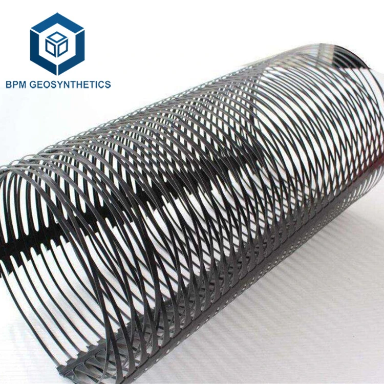 Mining Reinforcement Plastic Grid Self Adhesive Biaxial Grille Reinforced Road 50-50kn/M Coated Bitumen PP PE Biaxial Geogrid