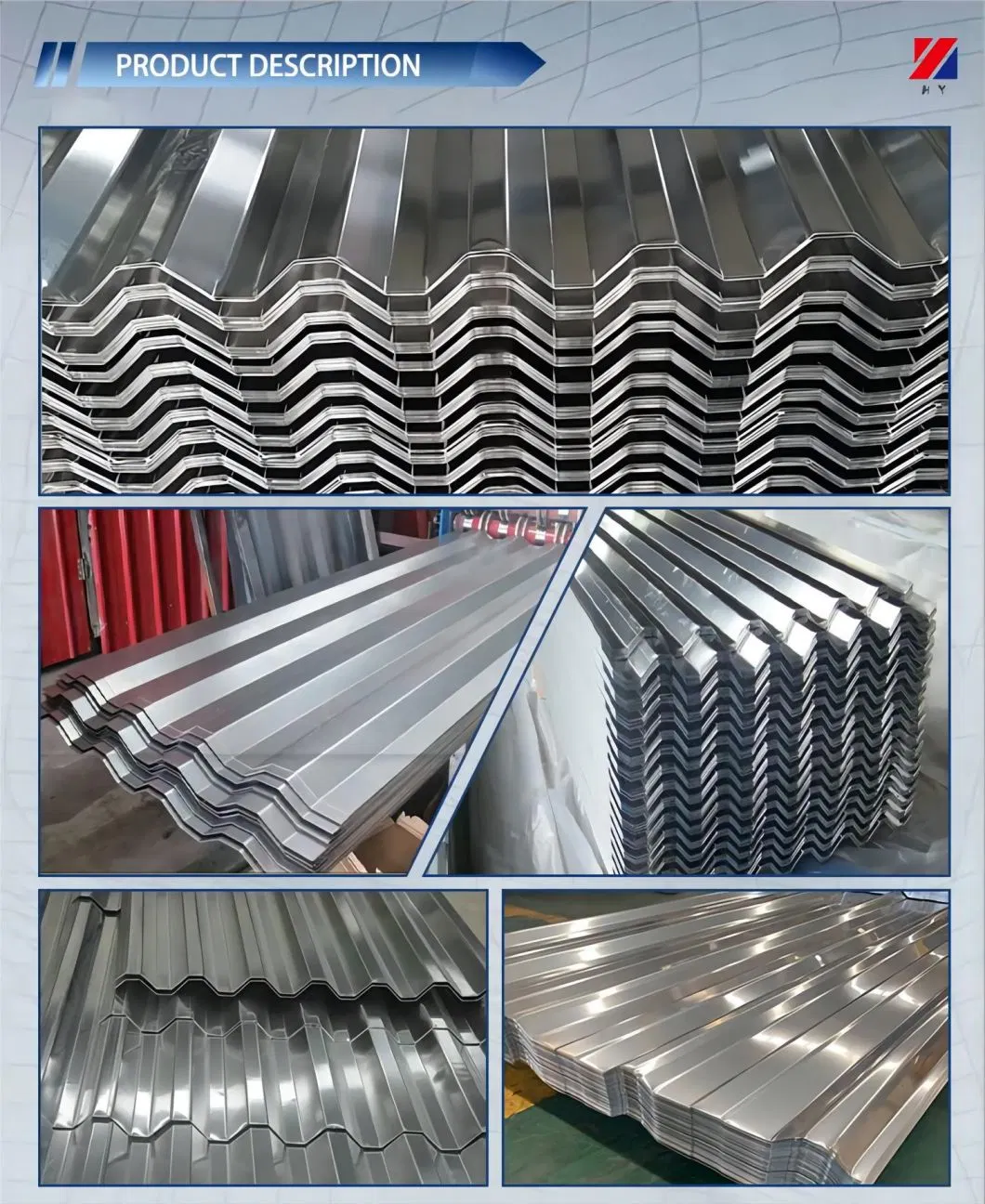 OEM Size 0.8mm Color Coated Metal Roofing Sheet Corrugated Steel Gi PPGI Galvanized Zinc Roofing Sheet Plate