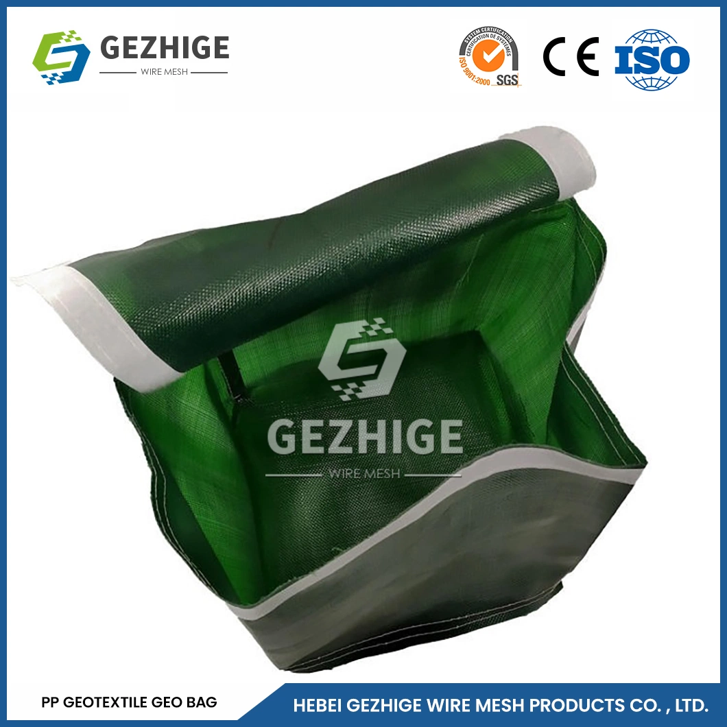 Gezhige 2.0-4.0mm Wire Thickness PVC Coated Gabions Mesh Factory 2.0*1.0*0.5m Building Galvanized Gabion Baskets China UV Resistance Geotextile-Lined Gabion Bag