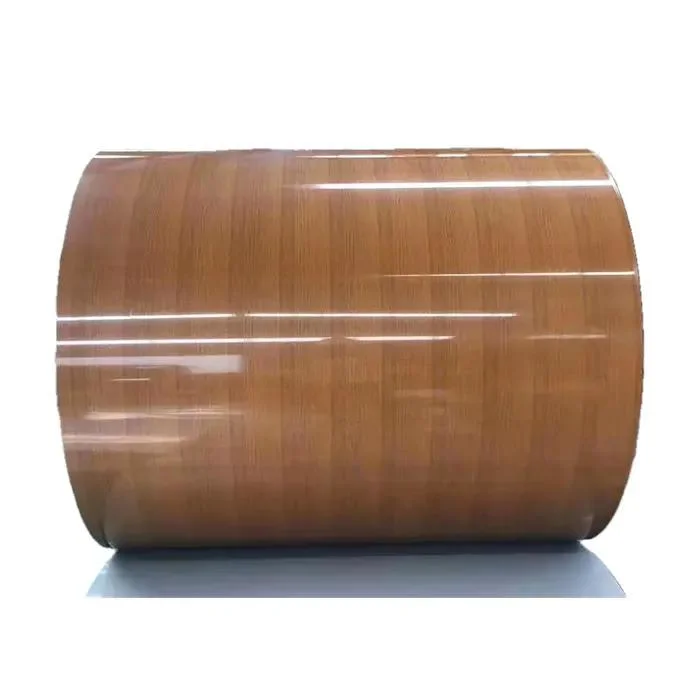 China Cheap Steel Roll Price PPGI Colour Coated Coilssheet Wood Prepainted Galvanized Steel Coil