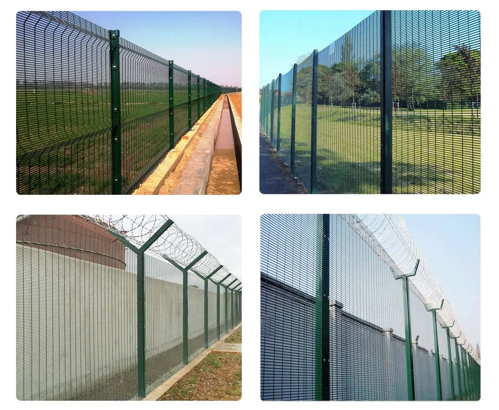 Galvanized 358 Safety Perimeter Clear View Welded Wire Mesh Metal Anti Climb Boundary Security Panel Fence for Border Airport Prison