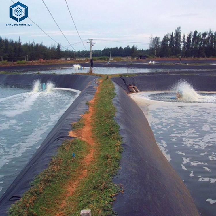 GM13 100% Virgin High Density Polyethylene Anti-Seepage Waterproof Plastic Fish Pond Lining HDPE Smooth Textured Geomembrane for Landfill Mining Lake Dam Liner