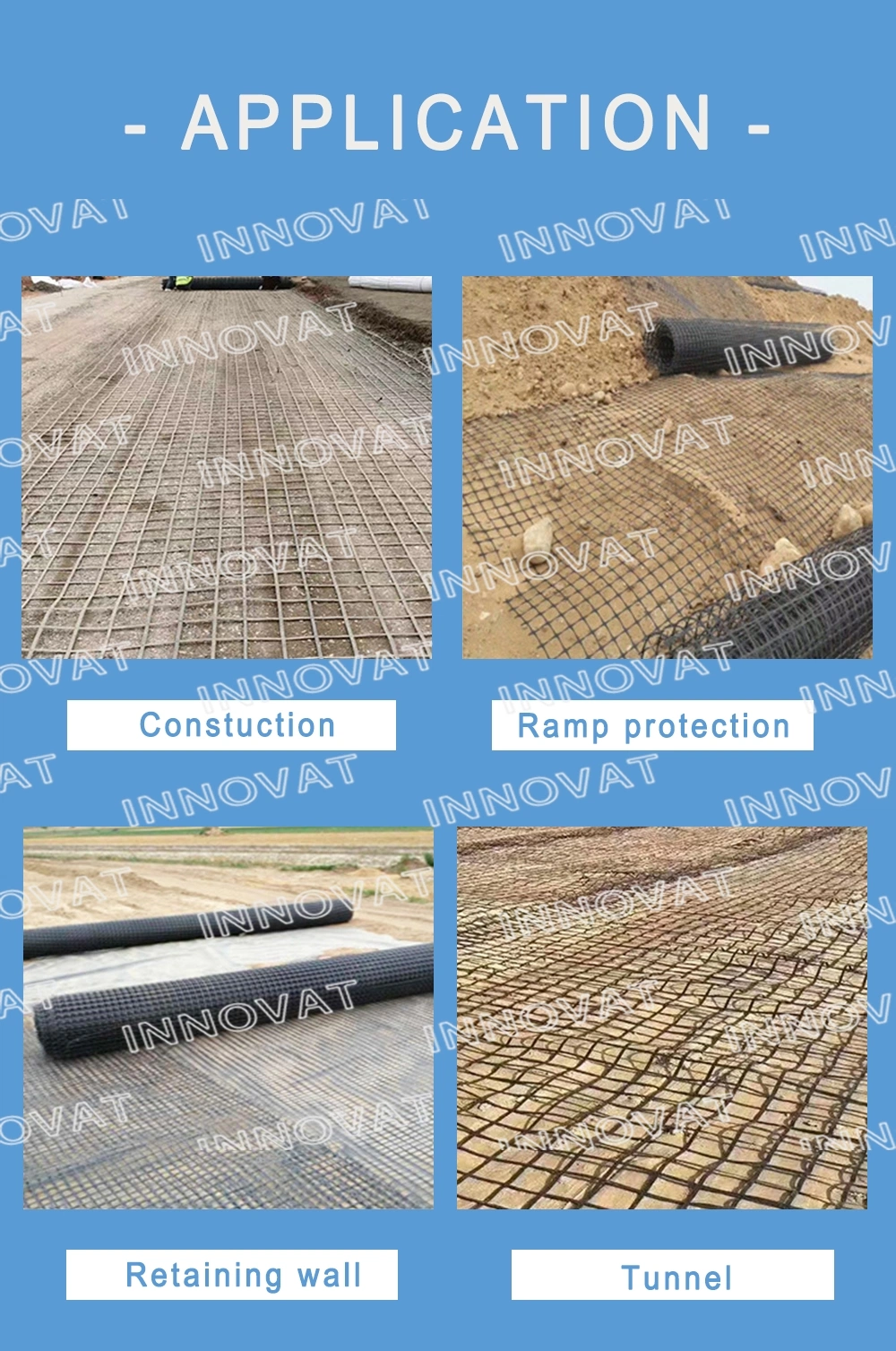 Biaxial Geogrid Geosynthetic Material Plastic Mesh Strengthening Soft Ground of Highway