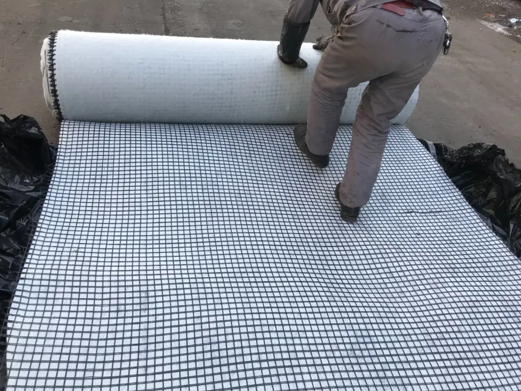 Compsoite Pet Geogrid with Geotextile Geocomposites for Asphalt Layers