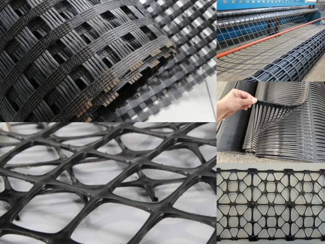 Pet/ Polyester/PP/Polypropylene/HDPE Biaxial Geogrid for Road/ Bridge Construction Combigrid Geotextile Composite