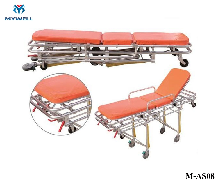 M-As08 Hot Sale Adjustable Aluminium Ambulance Bed for Sale