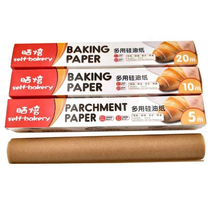 Food Grade 35GSM 40GSM Silicone Coated Baking Paper Sheet &amp; Roll