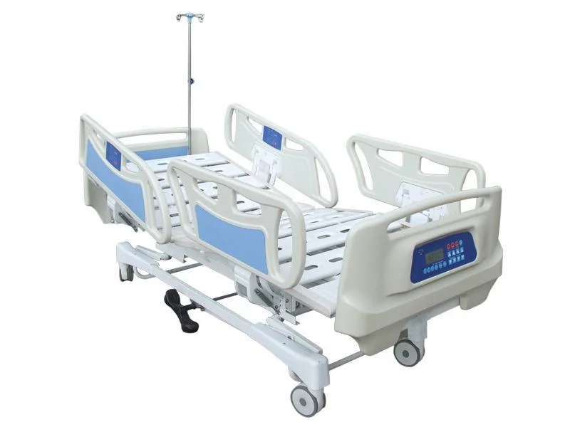 Portable Casters Single Function Foldable Metal Clinic Furniture Medical Nursing Patient Adjustable Manual Hospital Bed