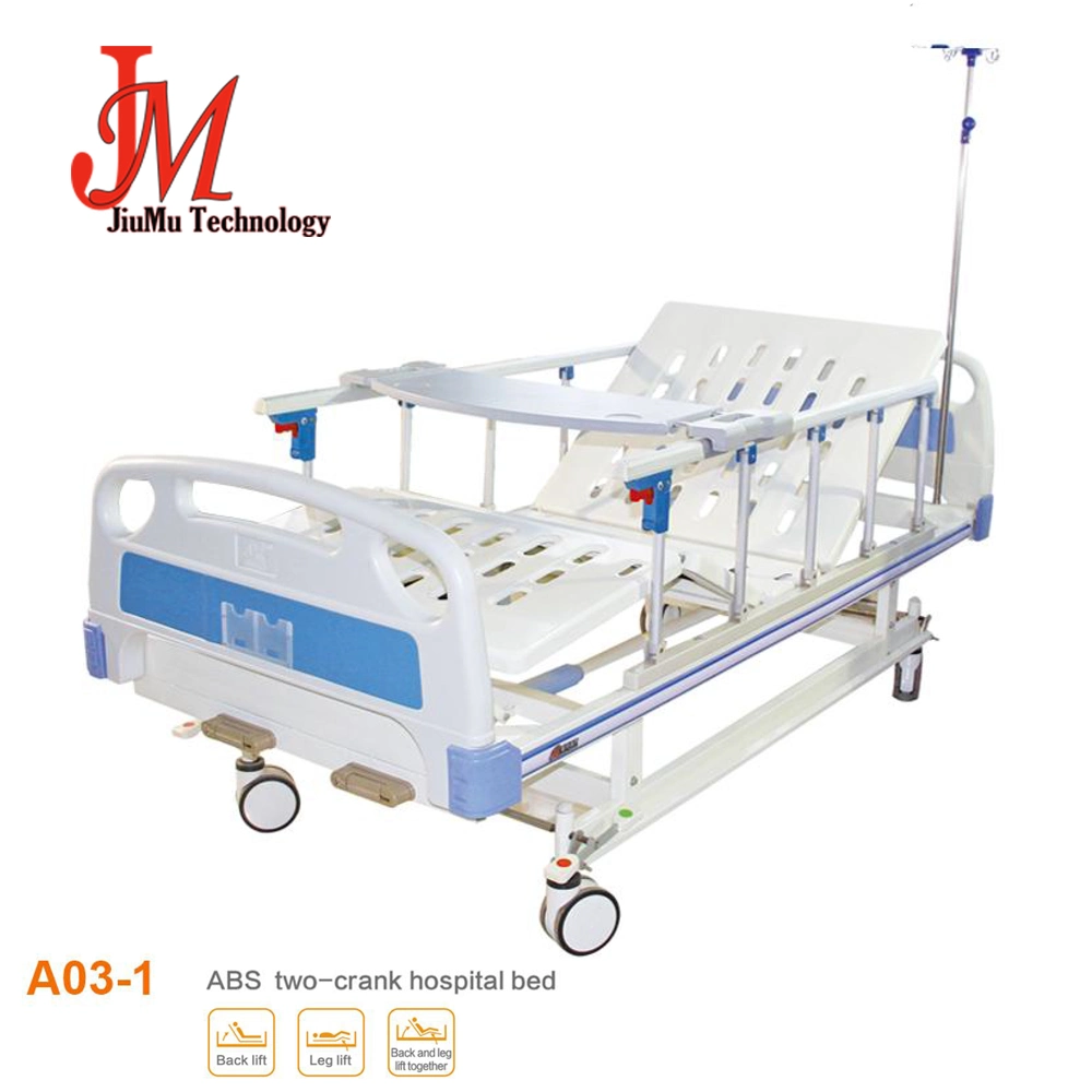 Hot Sale Manufacturer Manual Two Crank Two Function Hospital Bed Medical