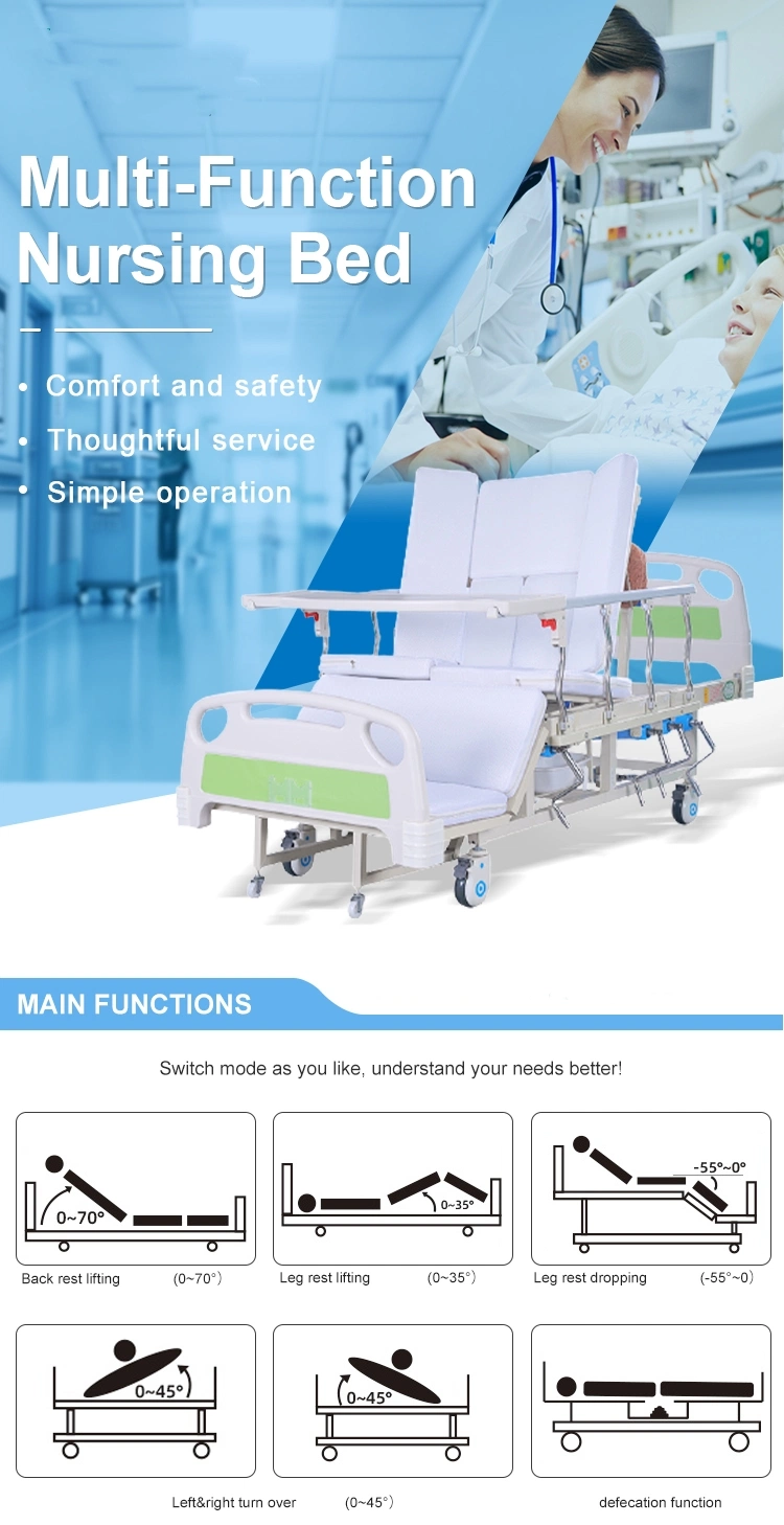 Hospital Furniture Electric Medical Bed 3 Function Electric Patient Medical Hospital Bed