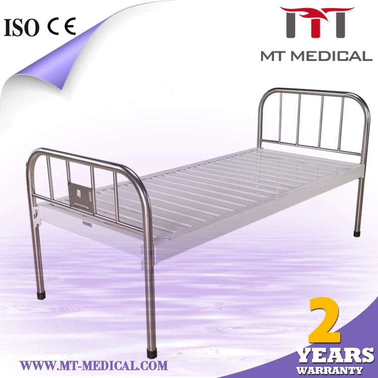 Hospital Equipment Metal Frame Bed Manual Two Crank Adult Patient Nursing Bed