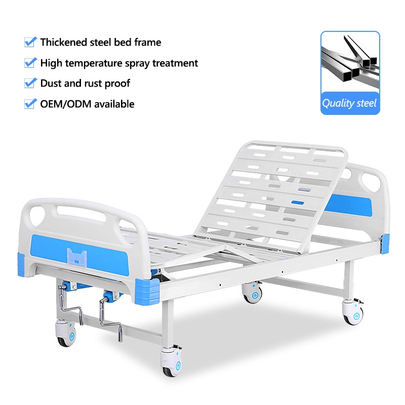Manufacturer Directly Supply 2 Cranks Manual Patient Medical Bed for Hospital