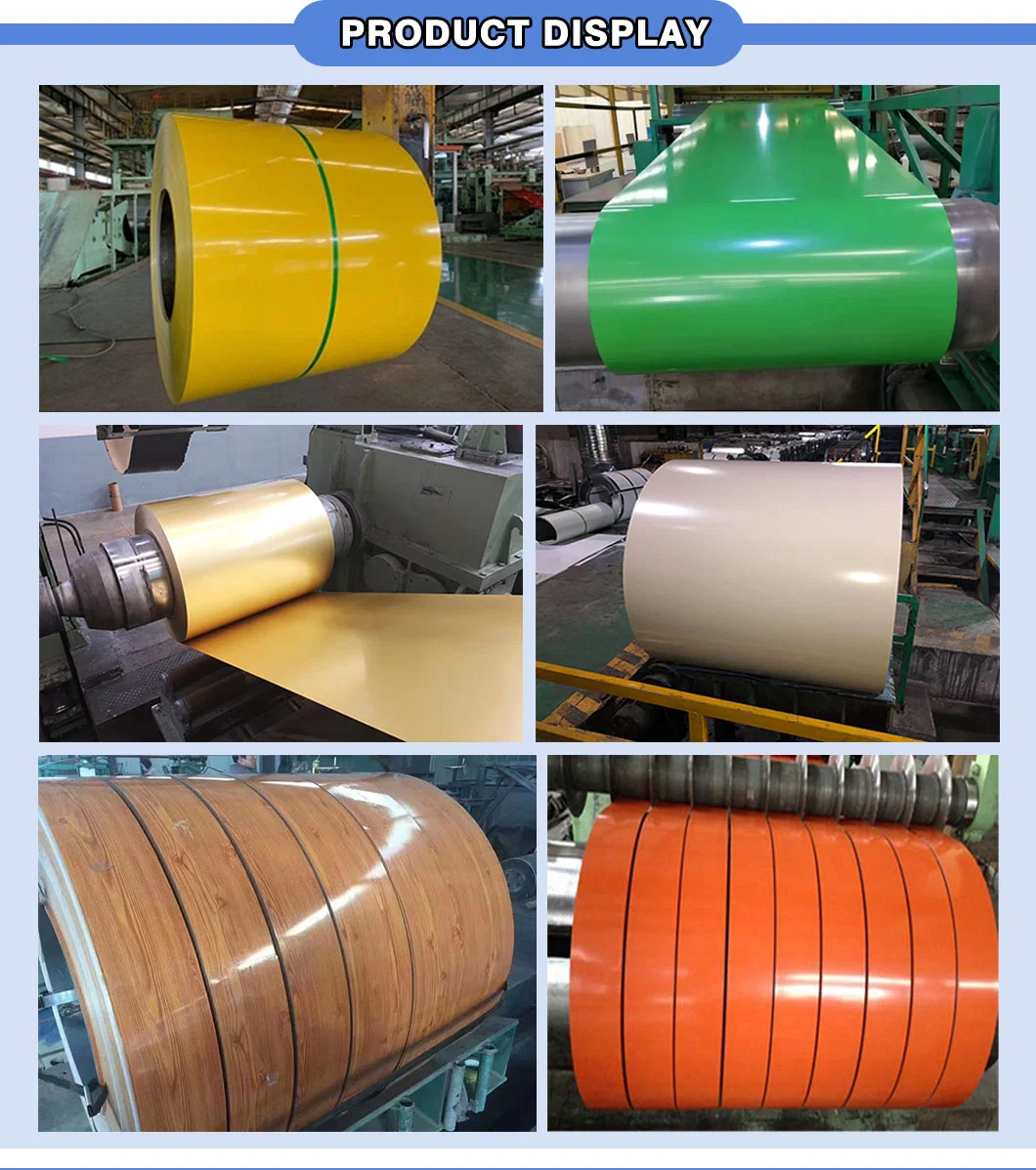 China Color Wholesale Manufacture Wood Grain Color Coated Galvanized Strip Coil PPGI Steel Coil