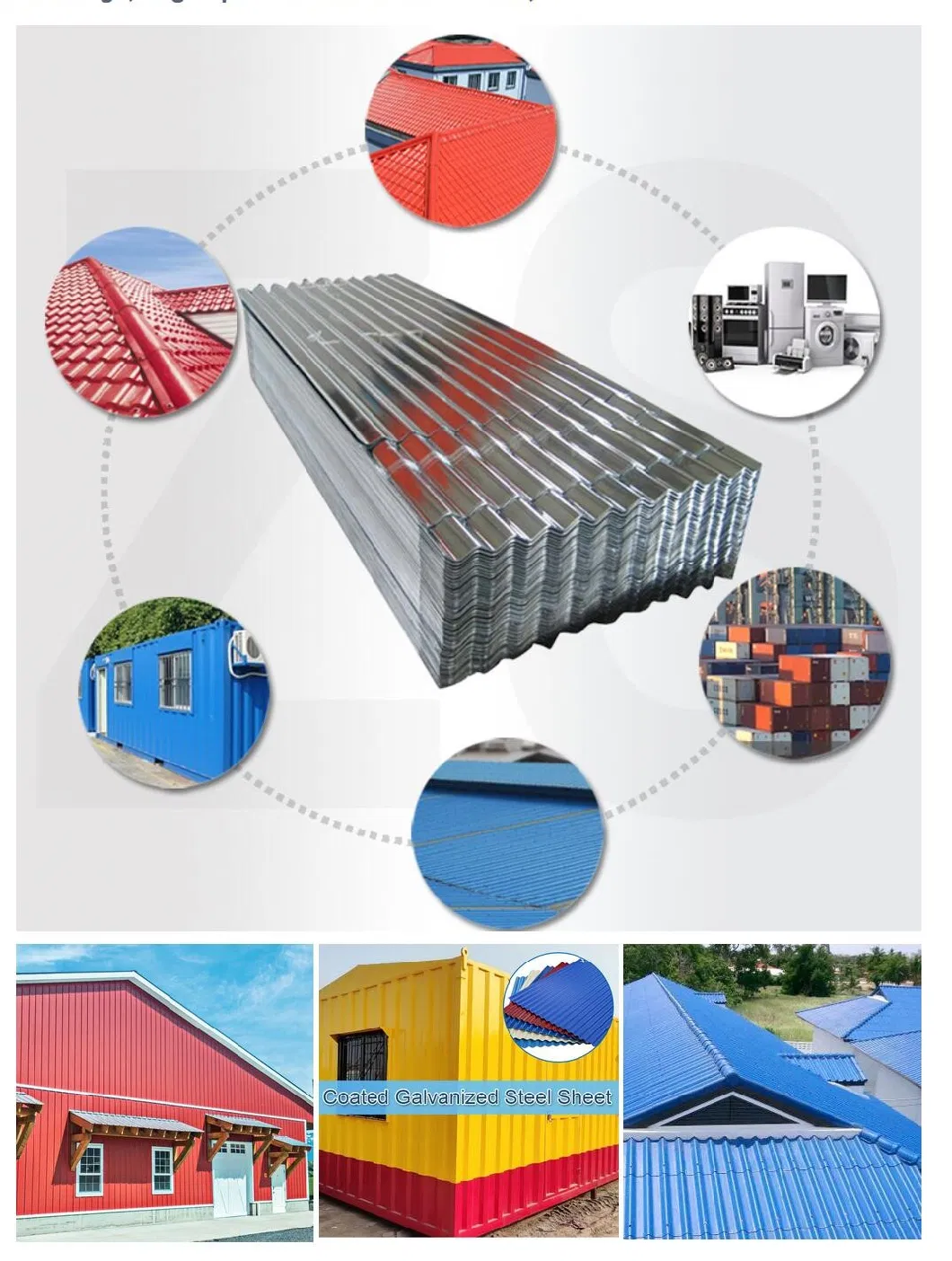 Galv Steel Galvanized Steel Coil Sheet MID-Sized Pre-Engineered Metal Building Manufacturers