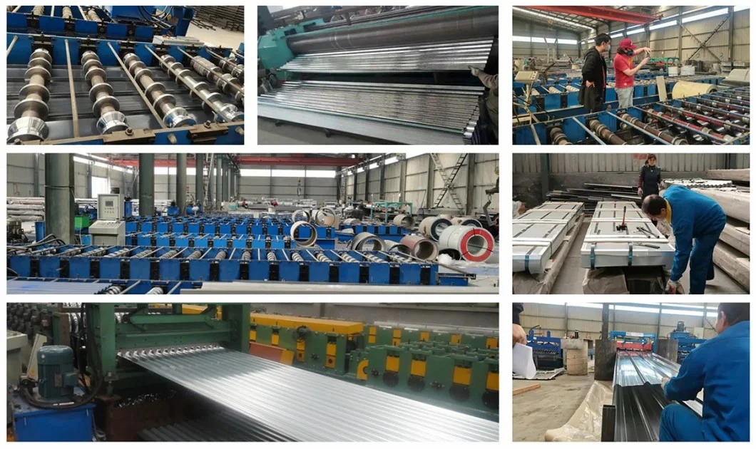 Ral 5020 Zinc Dx54D Factory SGCC/Sgch/Dx51d+Z 0.28mm 0.22mm 0.23mm 0.25mm Color Coated Galvanized/Aluminum Corrugated Steel Roofing Sheet