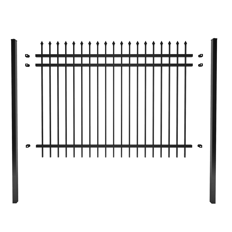 Wholesale Custom Powder Coated Anti Rust Welded Wrought Picket Boundary Corrugated Decorative Garrison/Security/Safety Fence for Metal/Carbon Steel/Iron