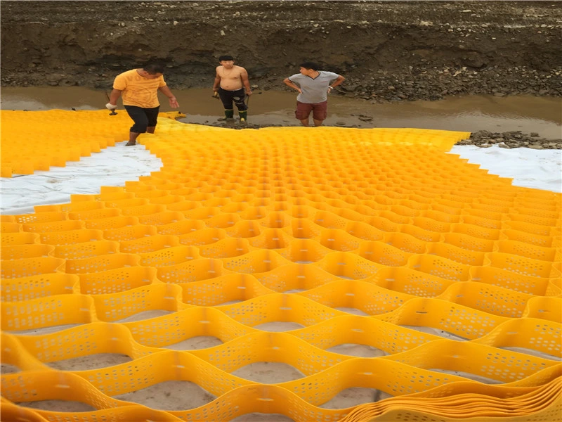 Textured and Perforated HDPE Plastic Geocell Manufacturer for Road Construction