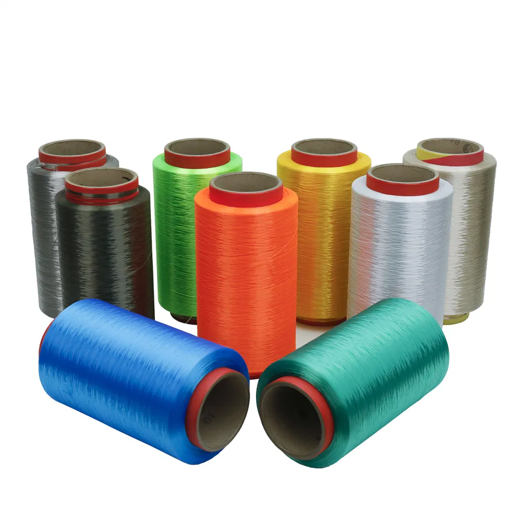 1500d High Tenacity Polyester Color Yarn Black Red Yellow Filament