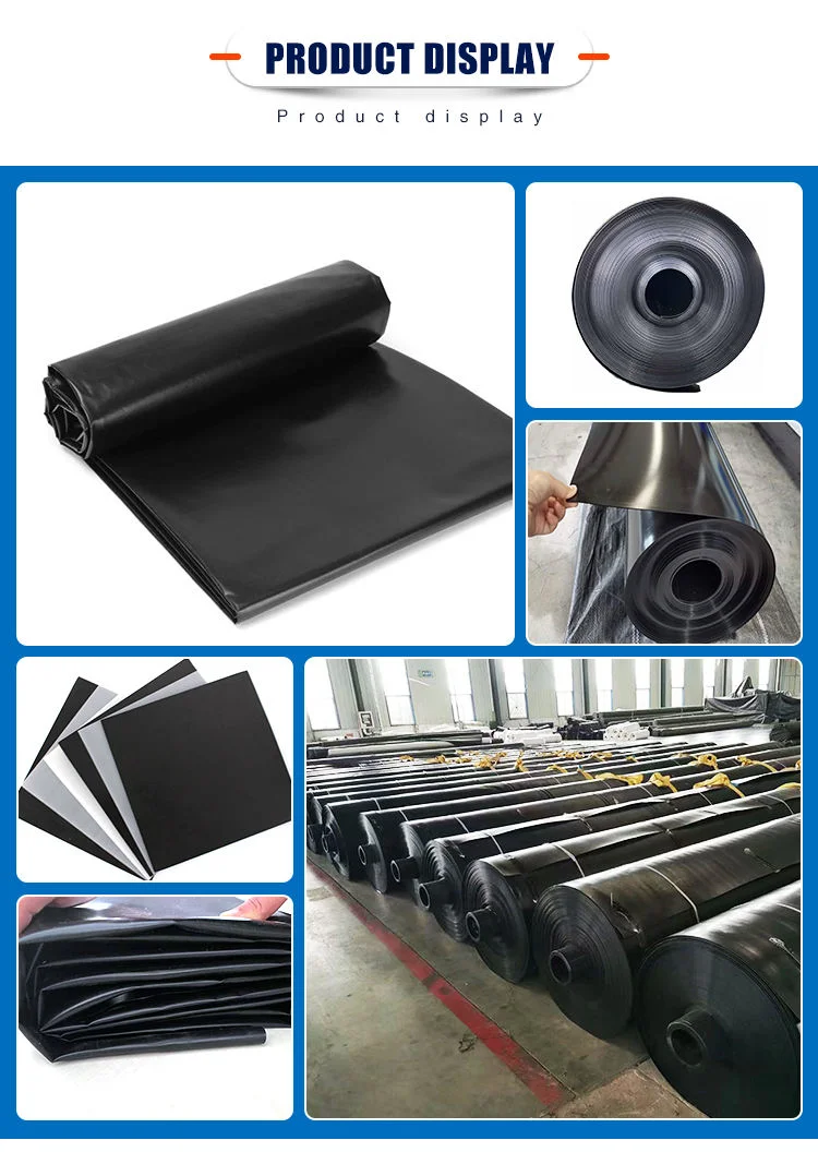 0.5mm 0.7mm 0.75mm 1mm Fish Farm Pond Liner Waterproof Geomembranas HDPE Liner Manufacturer HDPE Geomembrane for Pond