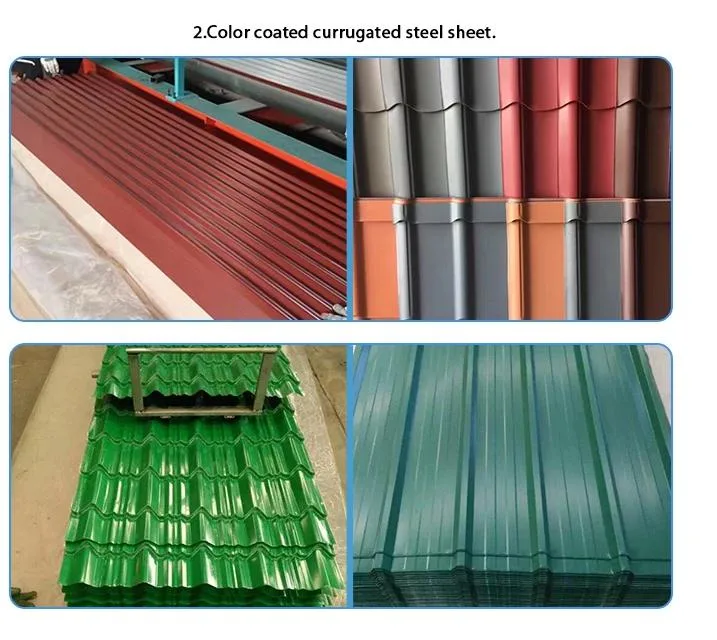 High Quality Hot DIP Galvanized Coated Steel Sheets Prepainted Building Material Roofing Sheet Zinc Coated Corrugated Steel Sheet