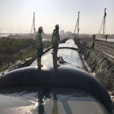  Тканая геотекстиль трубка Geotube Silt Curtain Геотехническая ткань