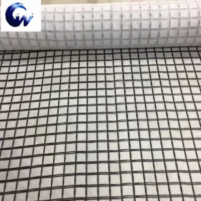  Стекловолокно Geogrid Композитный геотекстиль для строительства шоссе