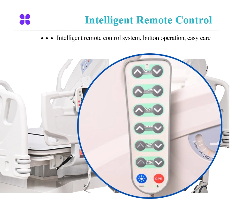 CE ISO Electric 7 Functions ICU Hospital Bed