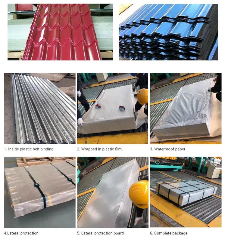 Corrugated Galvanized Steel Zinc Steel Sheet Galvalume Wholesale SGCC Dx51d JIS ASTM G550 Az100 Z275 Metal Roofing Sheet in Corrugated Shape for Roofing