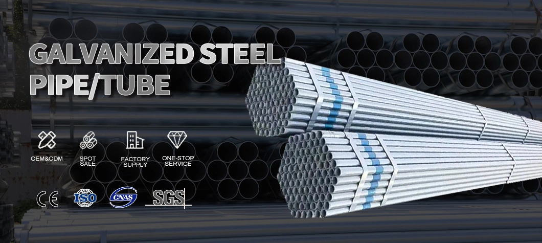 Hot DIP Galvanized Steel Pipe / Gi Pipe Pre Galvanized Steel Pipe