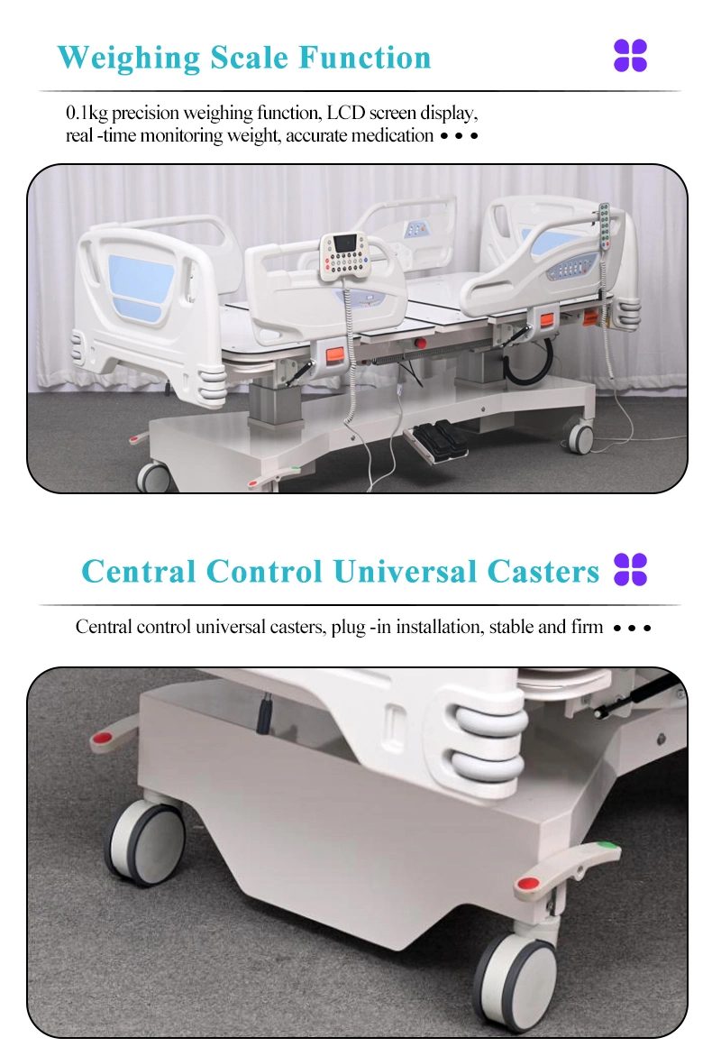 CE ISO Electric 7 Functions ICU Hospital Bed