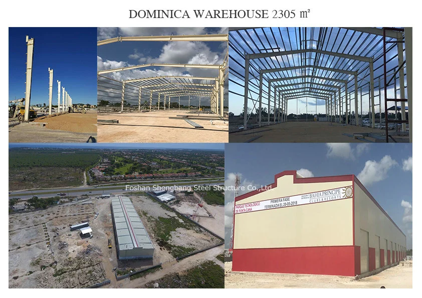 Durable Prefab Hop DIP Galvanized Steel Building Metal Frame Warehouse Plant Construction