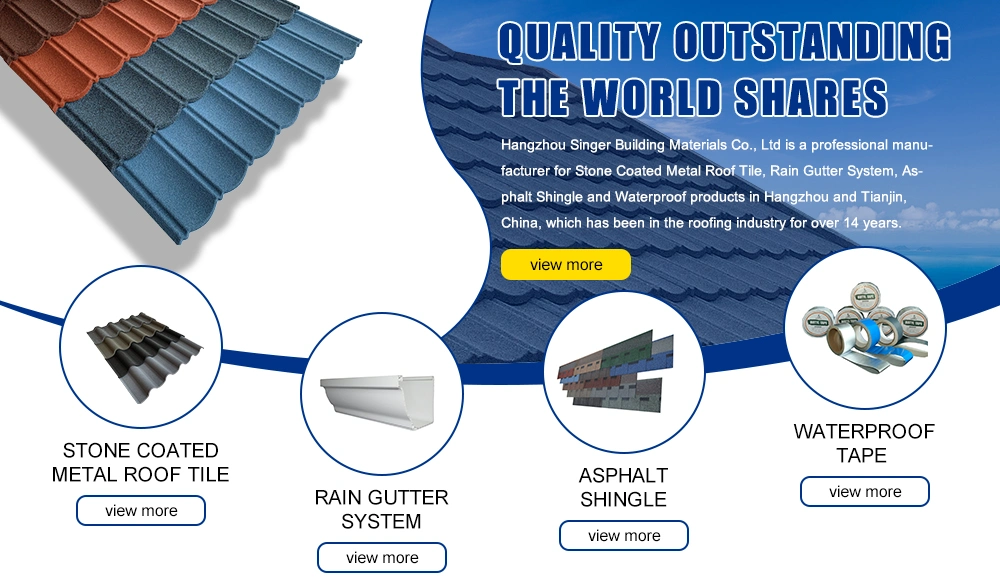 Best Selling Roof Shingle Zinc Aluminium Roofing Sheets Stone Coated Roof Tile Corrugated Roofing Sheet Price