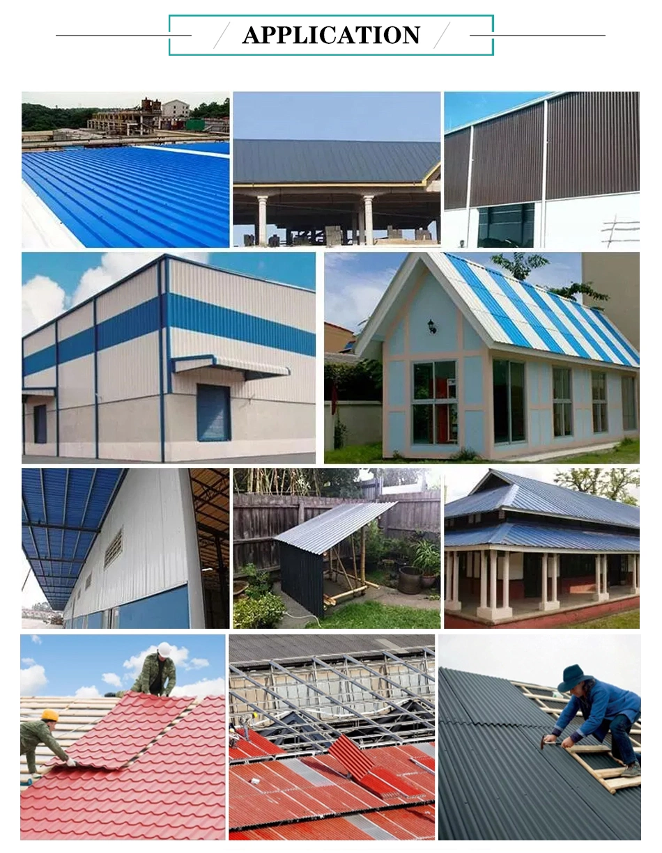 0.12*900*3000 0.15*800*3000 PPGI Corrugated Galvanized Steel Sheet Tile Dx51d SPCC Bwg30 PVDF Ral Red Blue Green Color Building Material Roofing Sheet