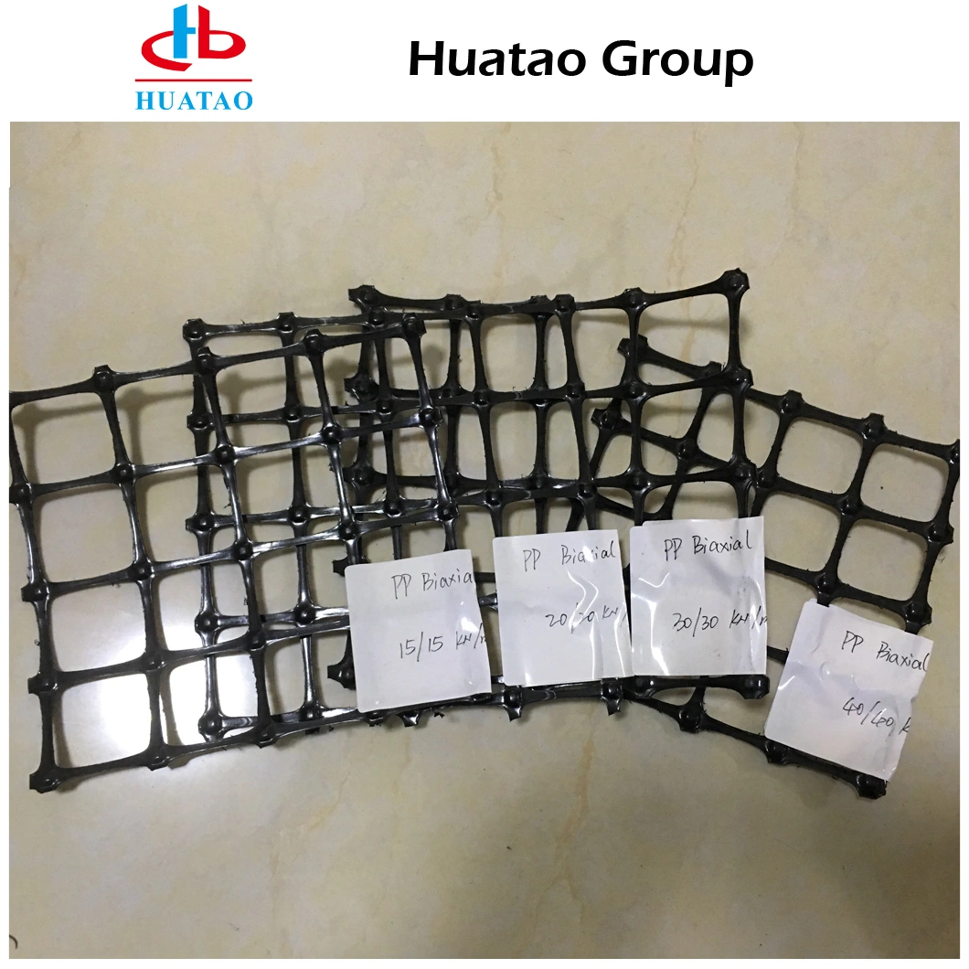 Gravel Grid Plastic Biaxial PP Geogrid &amp; HDPE PP Uniaxial Geogrid Mesh for Retaining Wall