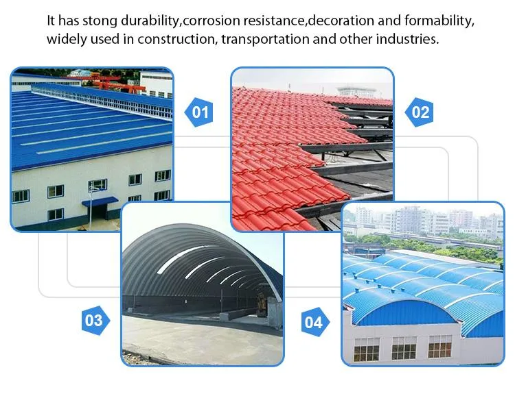 China Factory ASTM AISI SGCC CGCC Dx51d Dx53D Hot Dipped/Cold Rolled Galvanized Steel Sheet /Plate PPGI PPGL Color Coated Corrugated Metal Steel Roofing Sheet