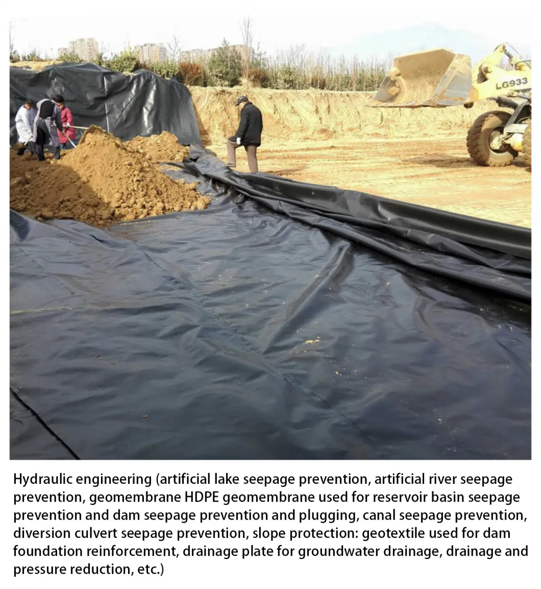 HDPE PVC 1mm Dam Pond Liner Landfill Biodigester Liners Geomembrane