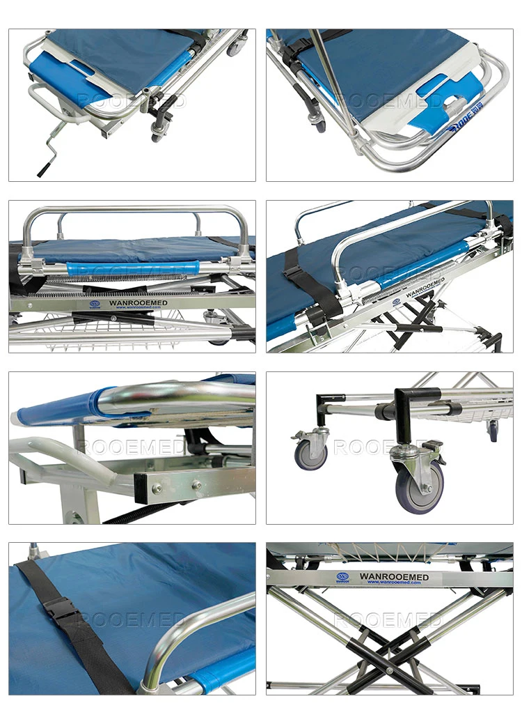 Ea-4A Height Adjustable Stretcher Trolley Rescue Bed with Disassembled Main Stretcher