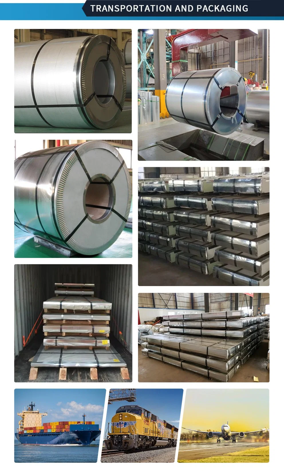 PPGI Zinc Coating Z60 Z100 Z180 Z275 Dx51d Dx52D Dx53D PPGI Galvanized Sheet, Color Coated Steel Coil and Hot DIP Galvanized Steel Coil