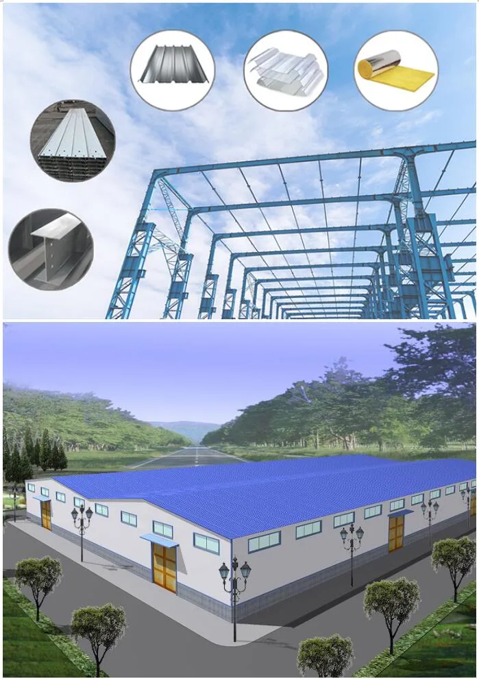 Prefabricated Warehouse Galvanized Steel Frame Structure Plant