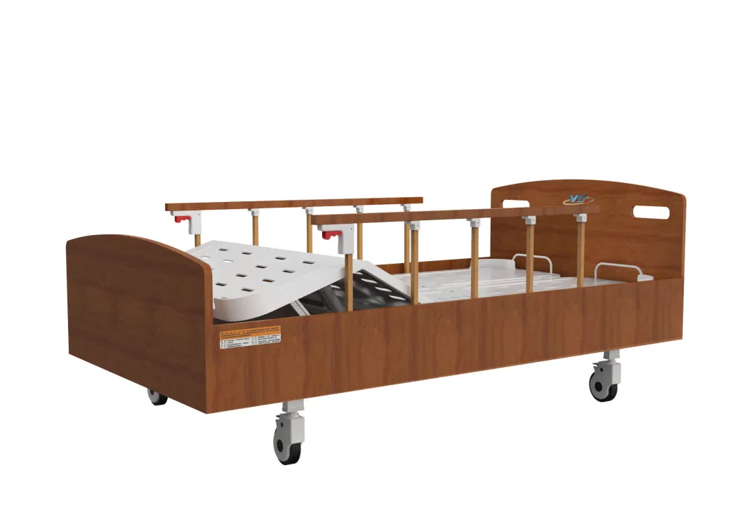 Electric Multi-Functional Homecare Nursing Bed with 4 Wheels for Bedridden Patient and The Elderly Home or hospital Use